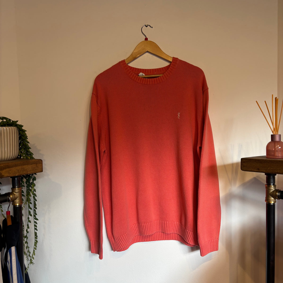 Yves Saint Laurent Pullover Knit Jumper Apricot (Large)