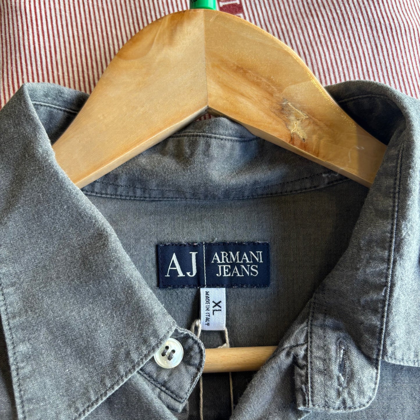 Armani Jeans Button Up Shirt Grey (XL)