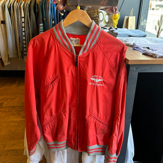 Avirex 1980s Zip Bomber Jacket Red (Medium)
