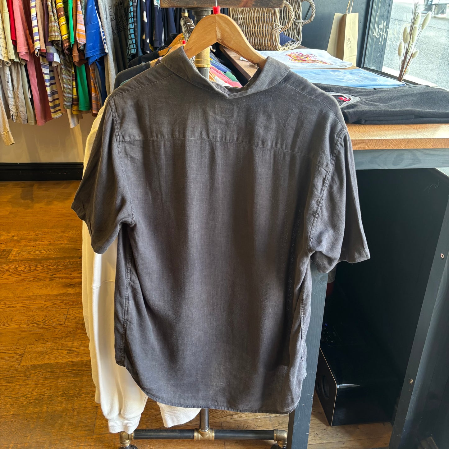 CP Company Linen Short Sleeve Grey (Large)