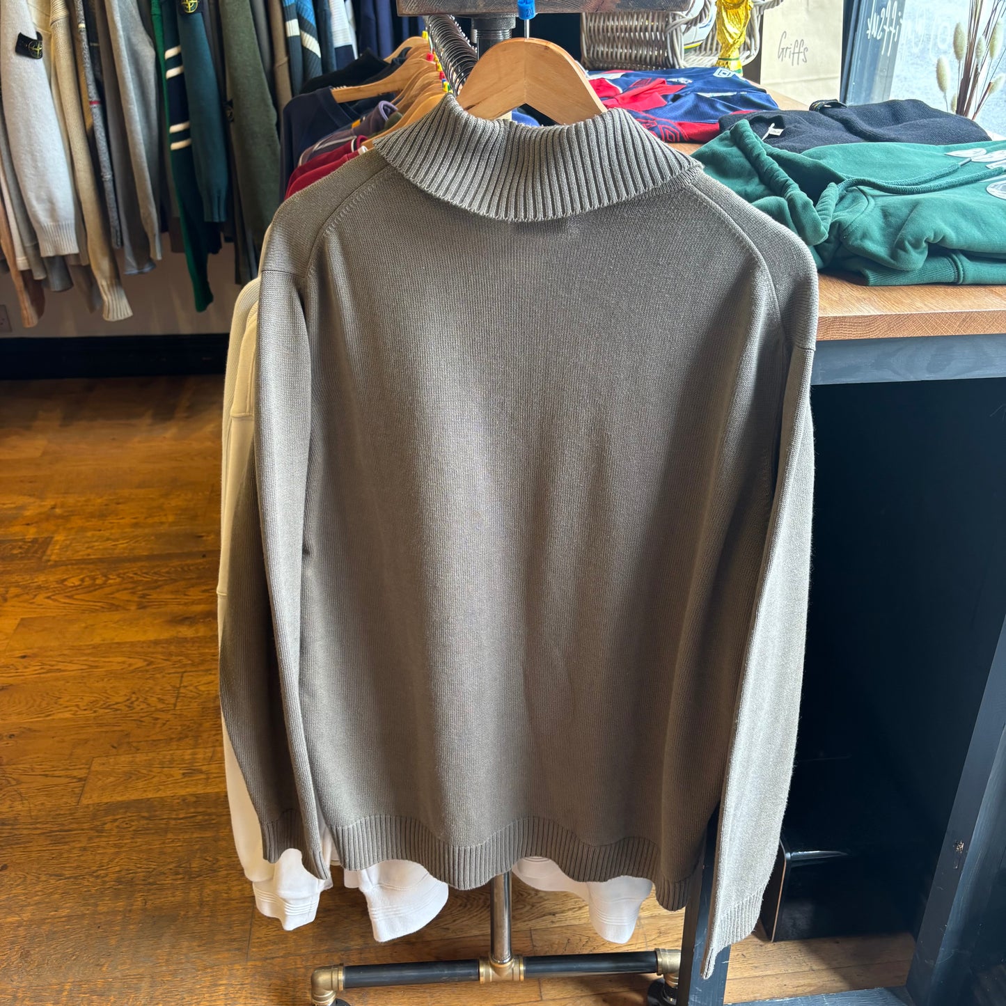 Lacoste Full Zip Knit Jumper Green (XXL)