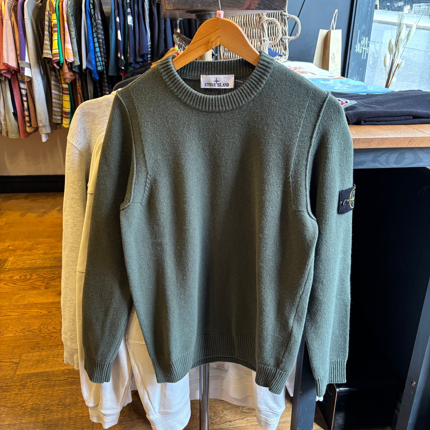 Stone Island Pullover Knit Jumper Green (Small)