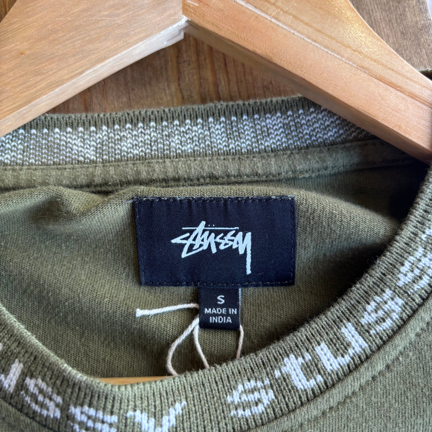 Stussy Owen Longsleeve T-Shirt Green (Small)
