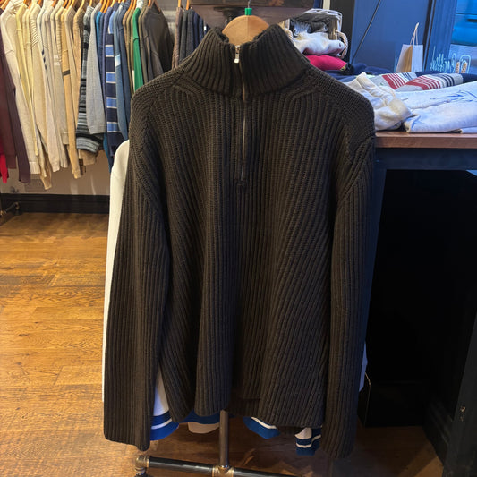 CP Company 2003 Lana Wool Quarter Zip Green (XL)