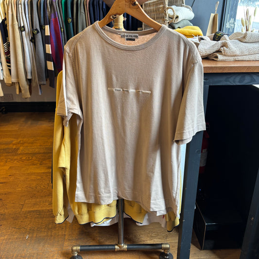 Stone Island SS00 Spellout T-Shirt Beige (Medium)