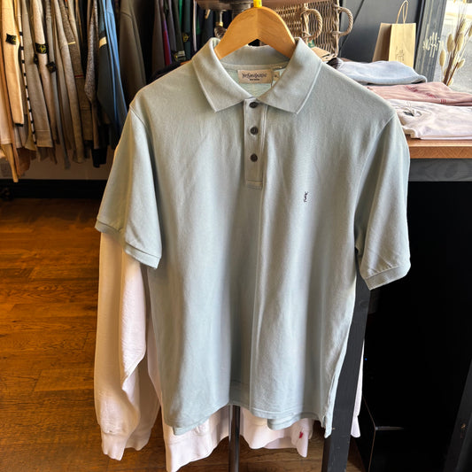 Yves Saint Laurent Polo Shirt Light Blue (Medium)