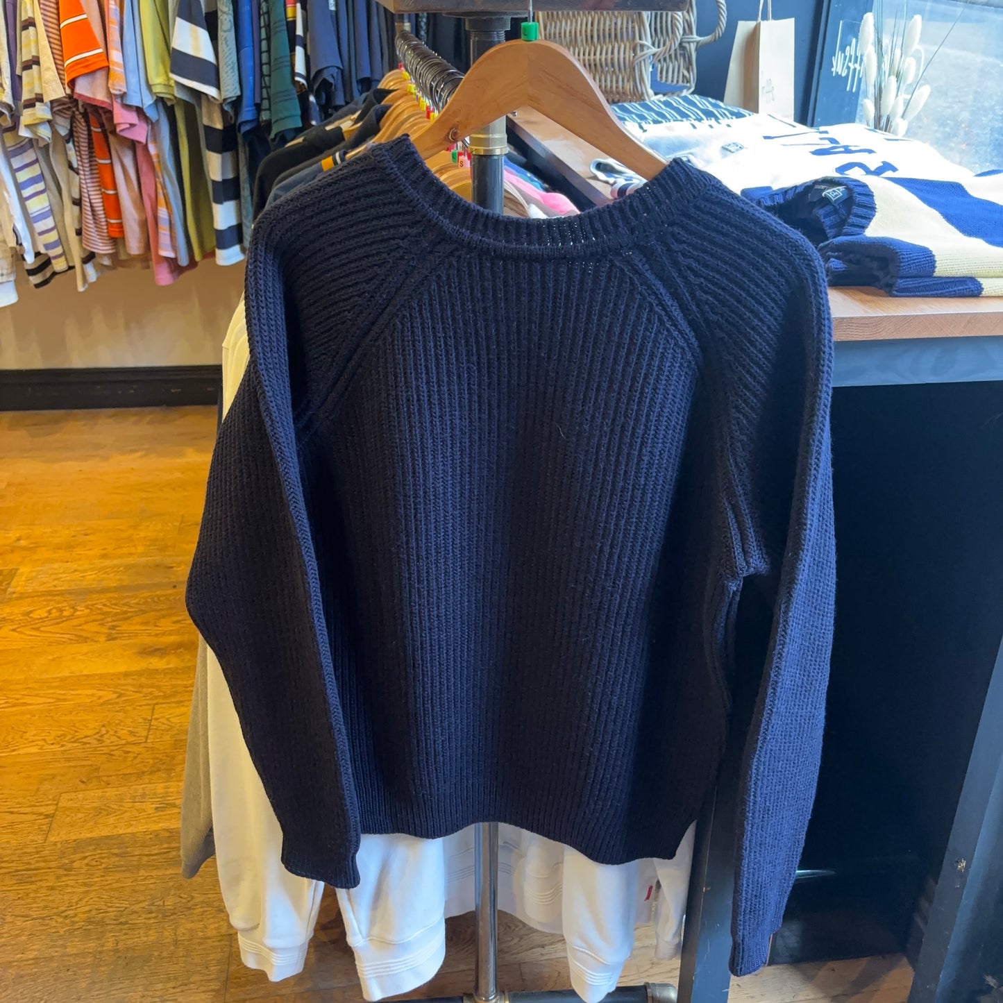 Lacoste Fisherman Style Chunky Knit Navy (XL)
