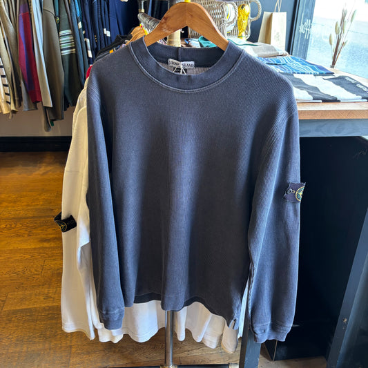 Stone Island S/S 2004 Ribbed Sweatshirt Blue (Medium)