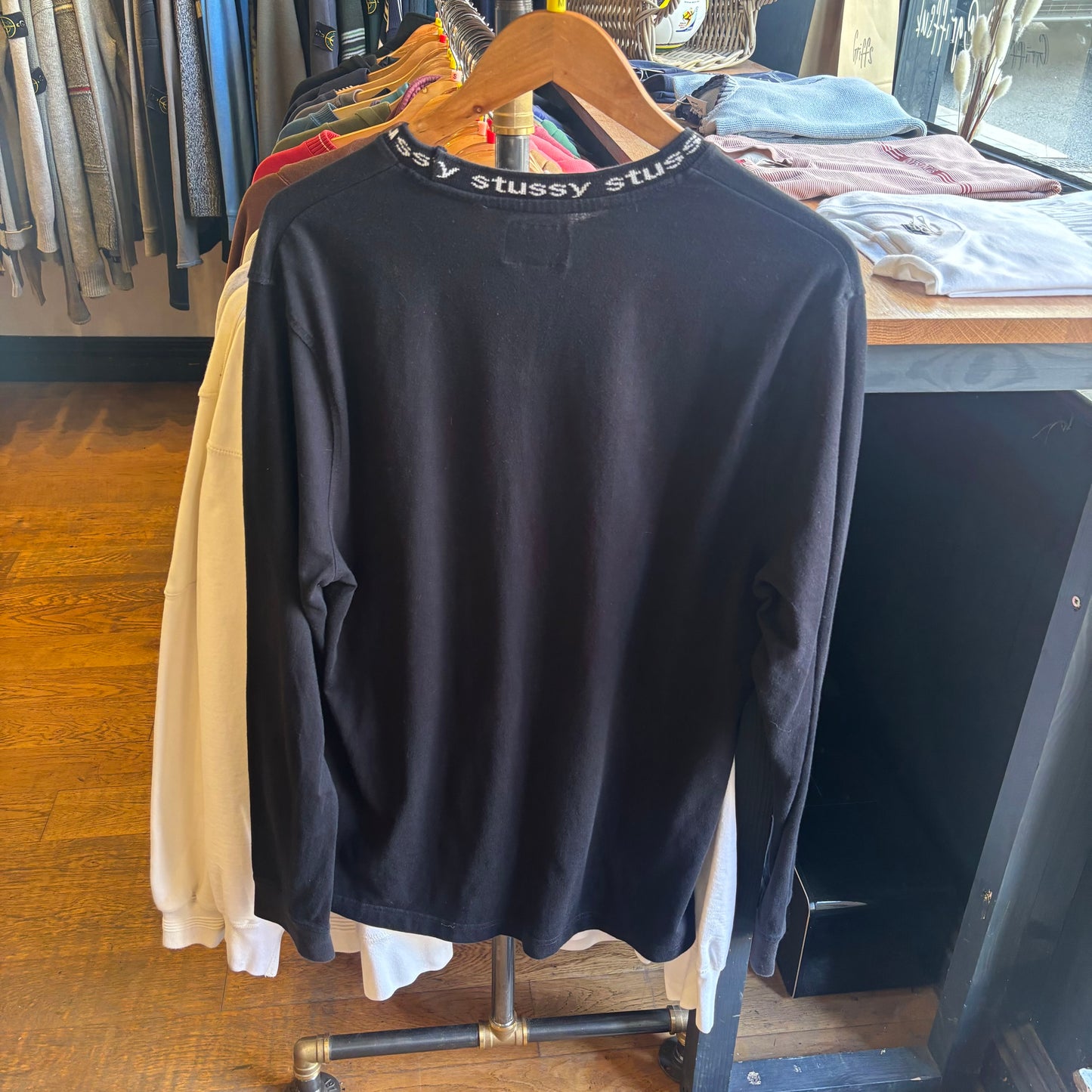 Stussy Owen Longsleeve T-Shirt Black (Medium)