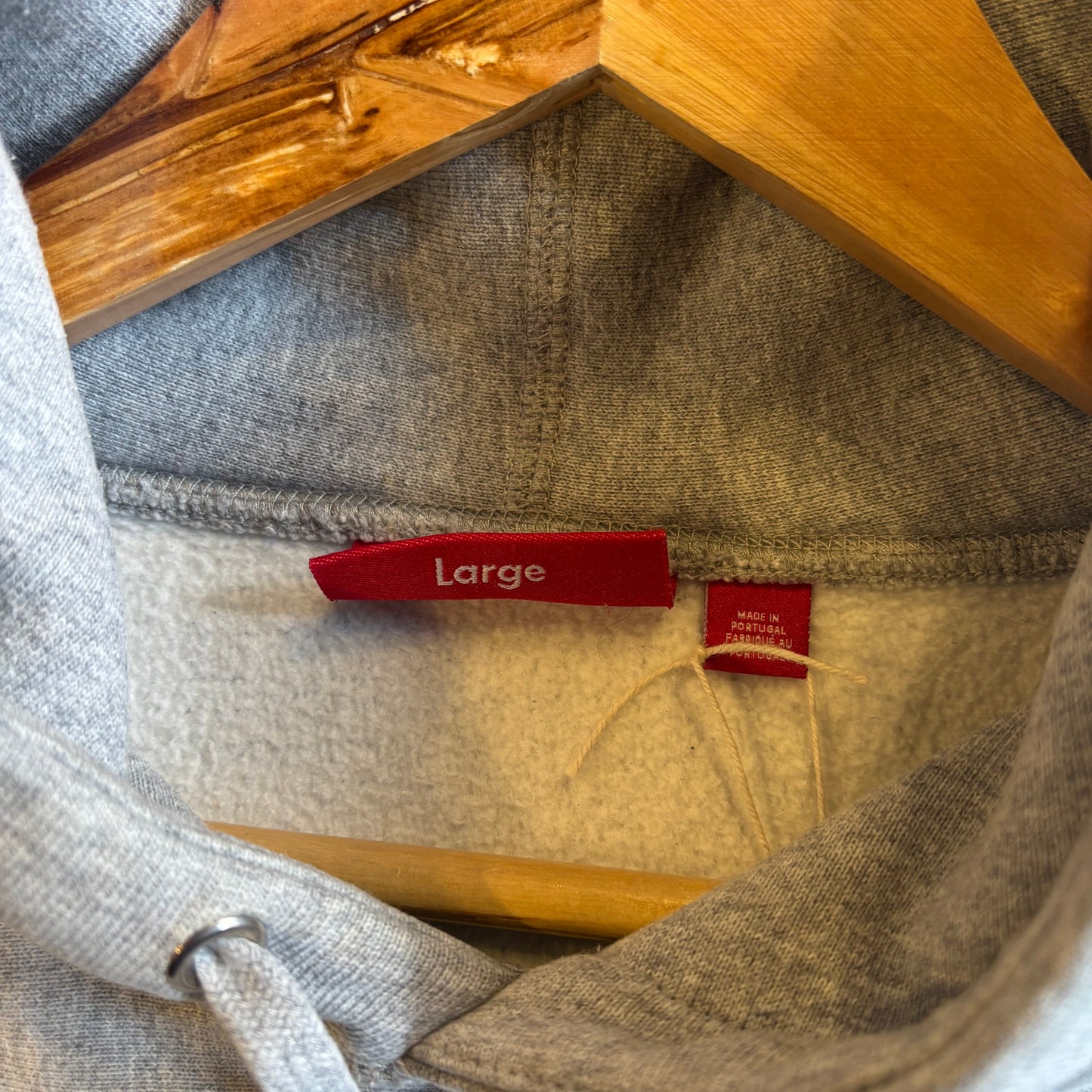 Supreme FW23 Varsity Spellout Hoodie Grey (Large)