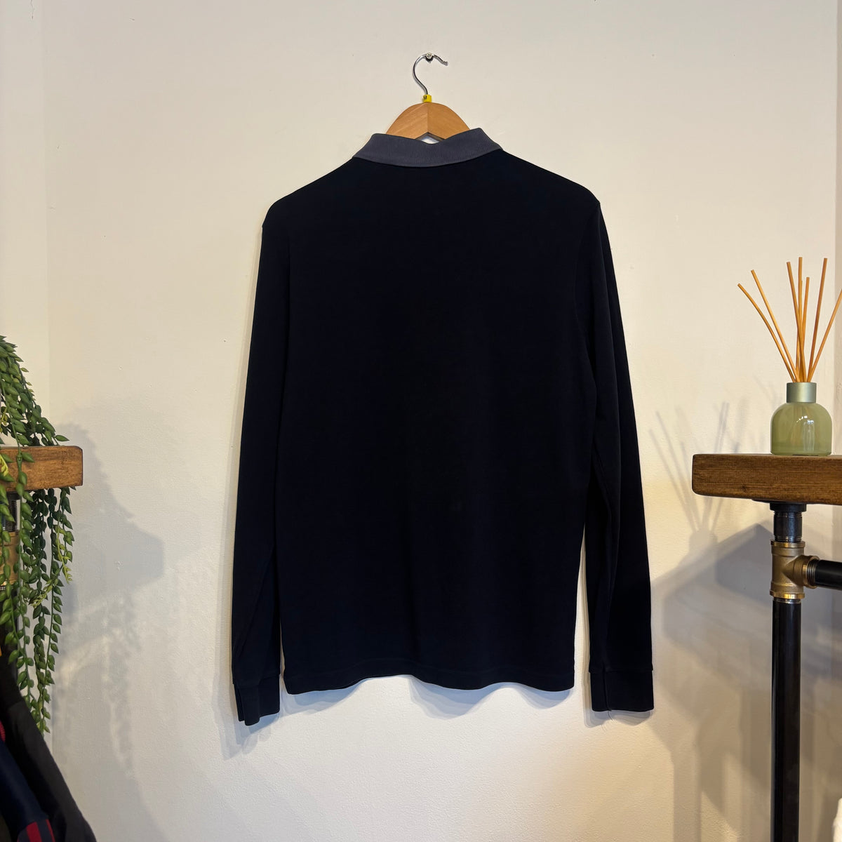 Prada 2000's Longsleeve Polo Shirt Navy (Medium)
