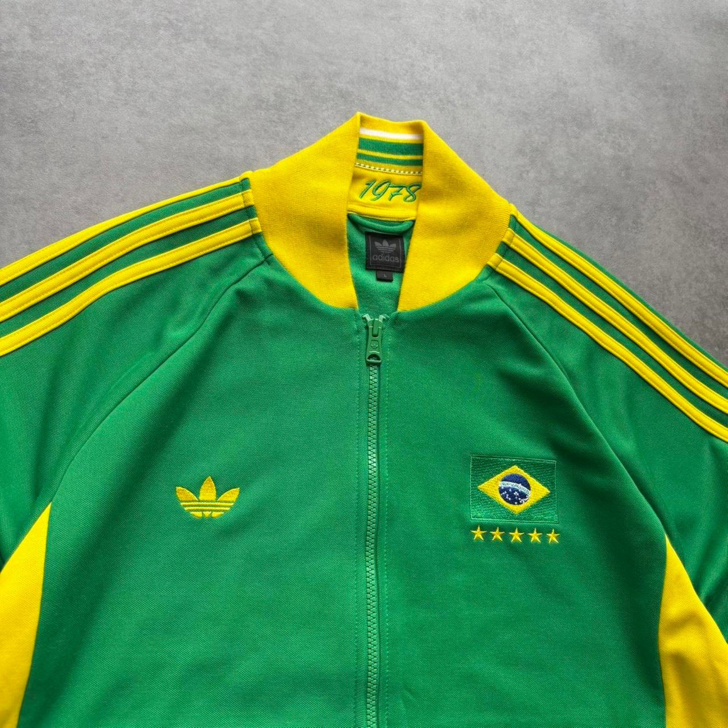 Adidas Brazil Jacket Green (Large)