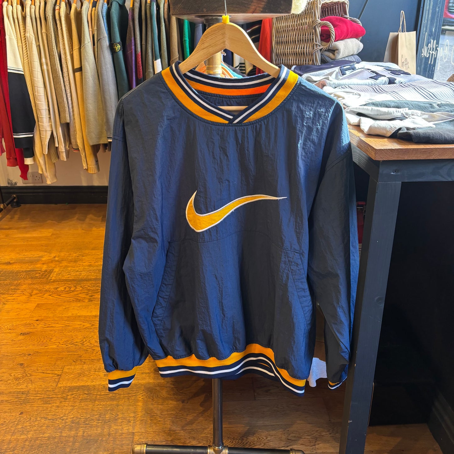 Nike Centre Swoosh Pullover Windbreaker Navy (Medium)