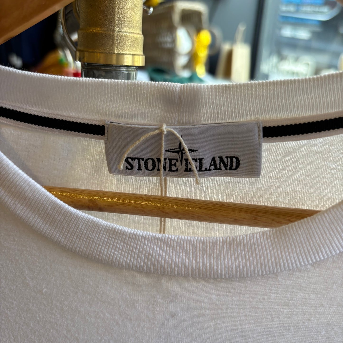 Stone Island S/S 2022 Laser Print T-Shirt White (Medium)