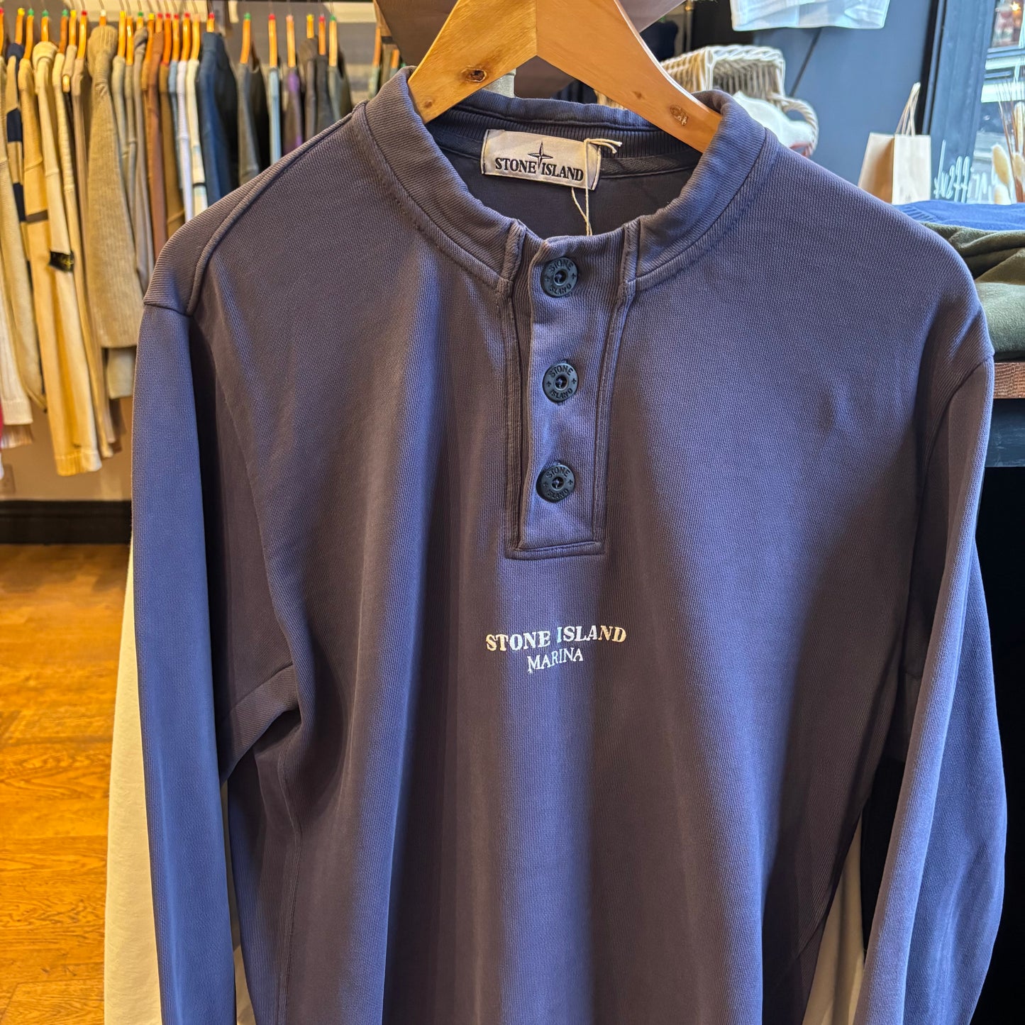 Stone Island SS14 Marina Button Jumper Navy (XL)