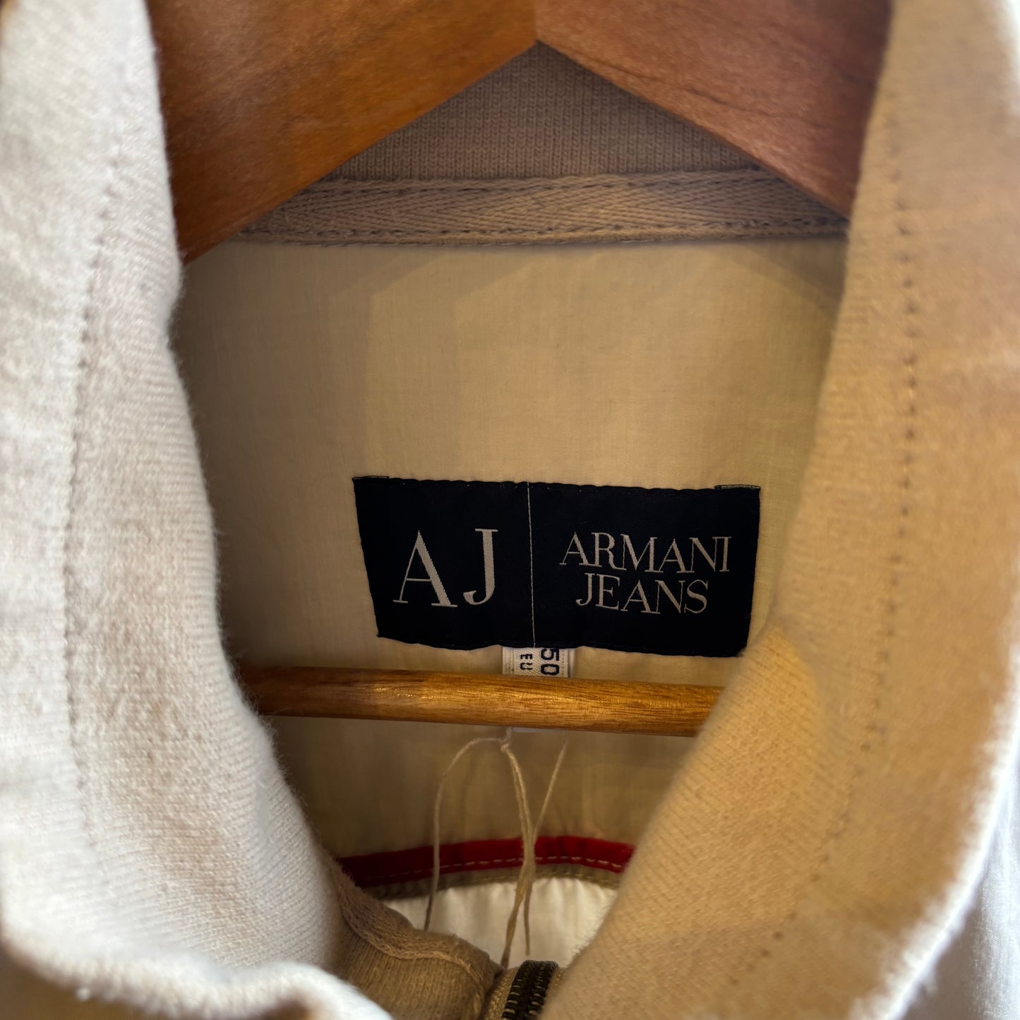 Armani Jeans Utility Zip Jacket Cream (Medium)