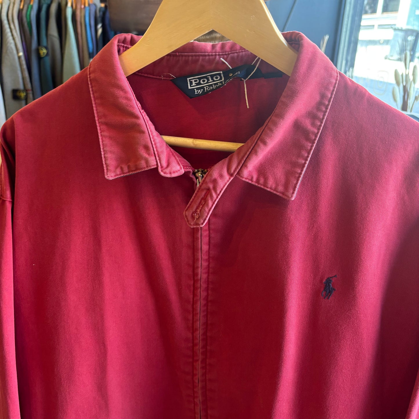 Ralph Lauren Harrington Zip Up Jacket Red (Large)