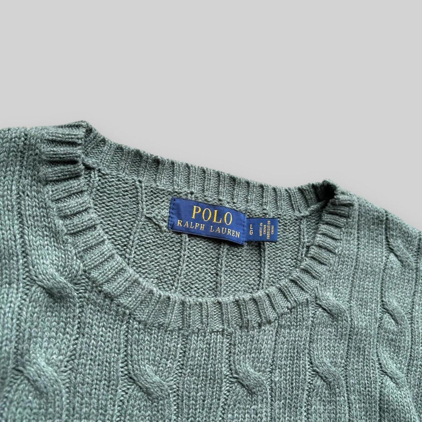 Ralph Lauren Cable Jumper Green (Large)
