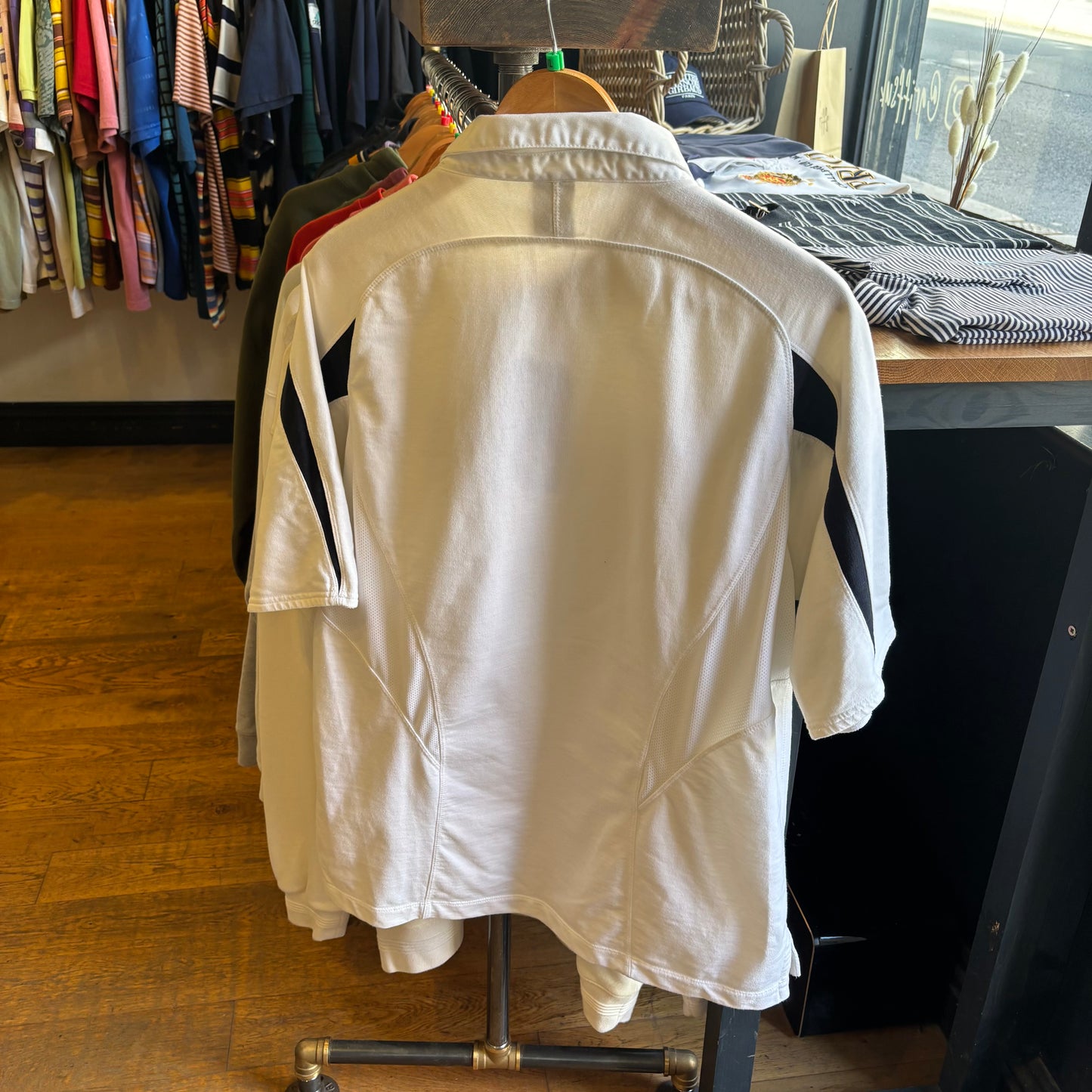 England Nike 2000's Rugby Polo Shirt White (XL)