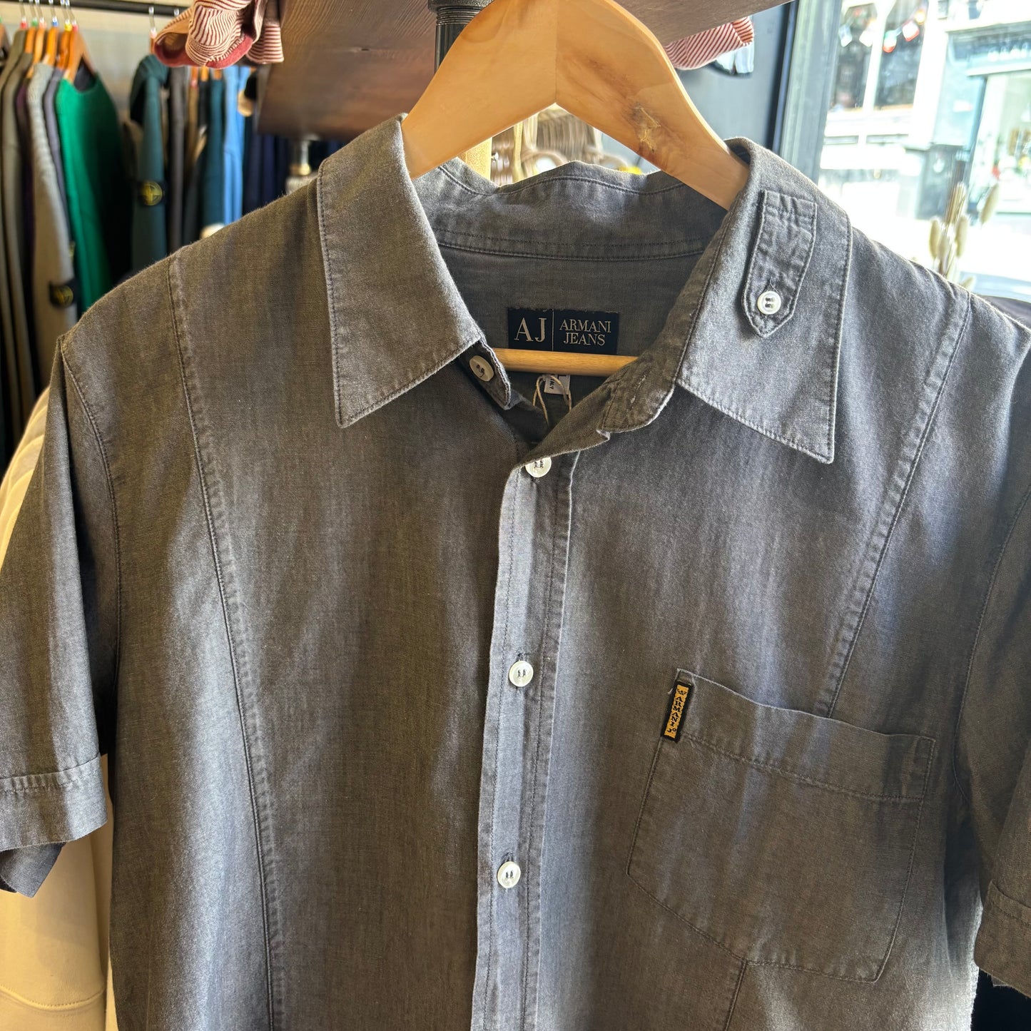 Armani Jeans Button Up Shirt Grey (XL)