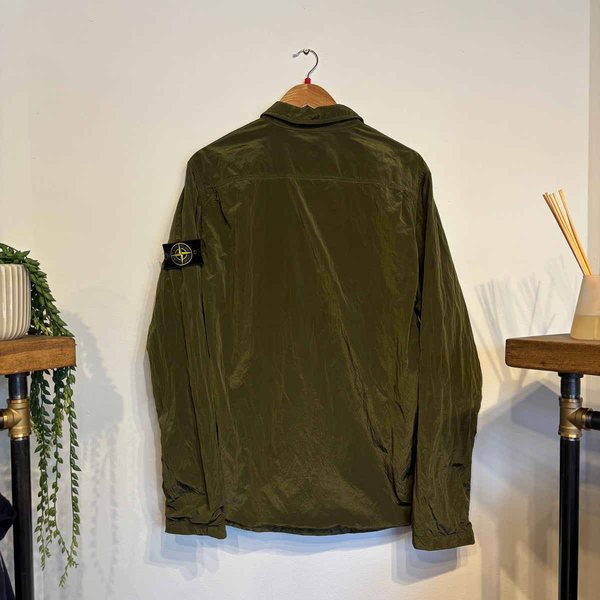 Stone Island A/W 2017 Nylon Metal Overshirt Green (Large)