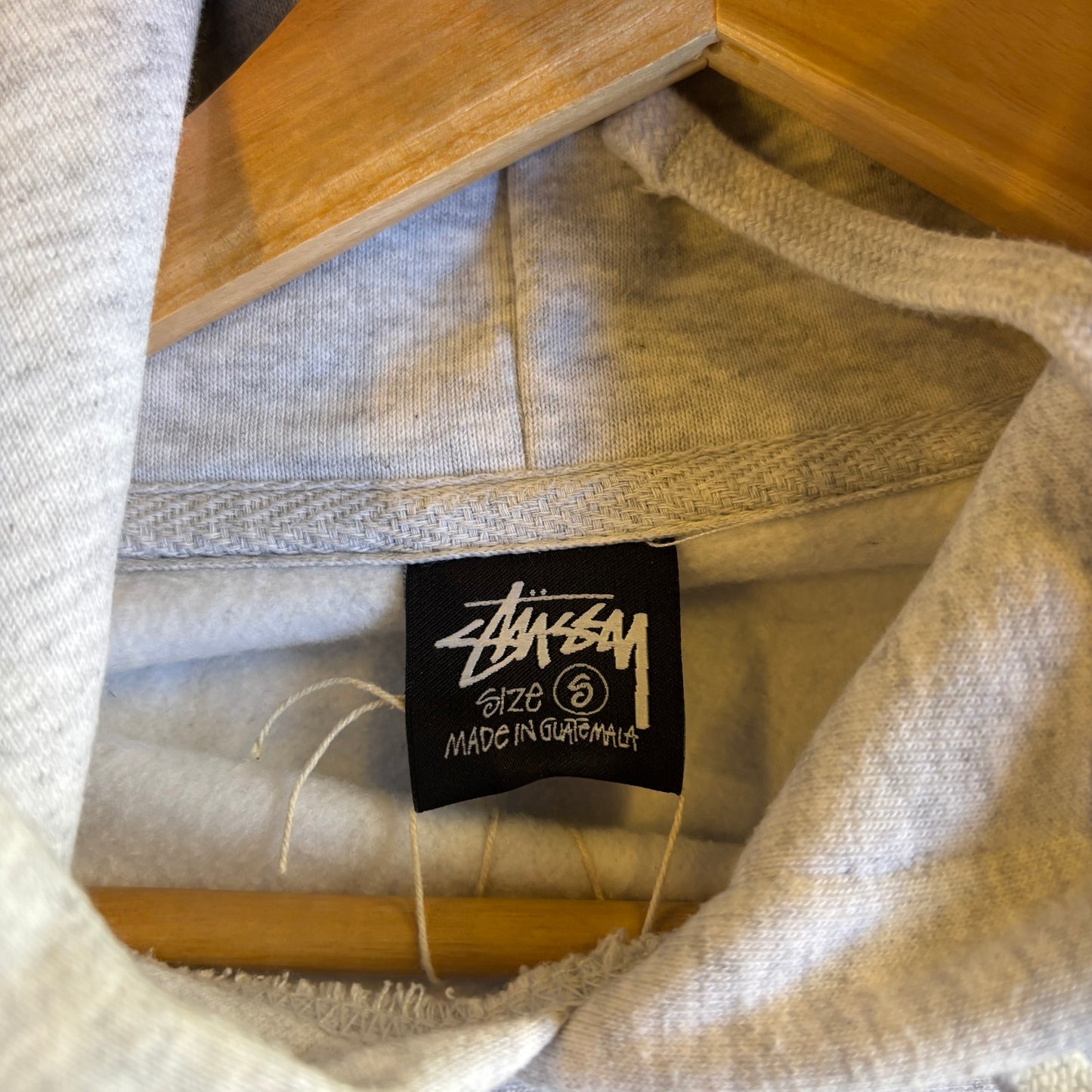 Stussy Letterman S Oversized Hoodie Grey (Small)
