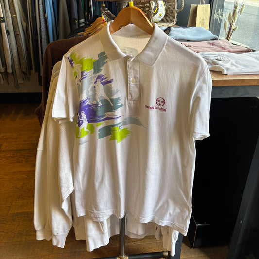 Sergio Tacchini Tennis Polo Shirt White (Medium)