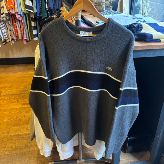 Lacoste Sport Chunky Knit Jumper Grey (XL)