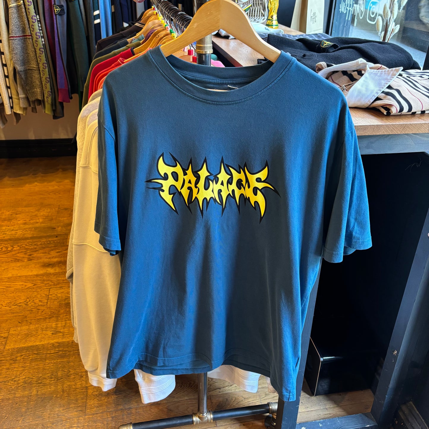 Palace SS22 Semi Mosh T-Shirt Blue (XL)