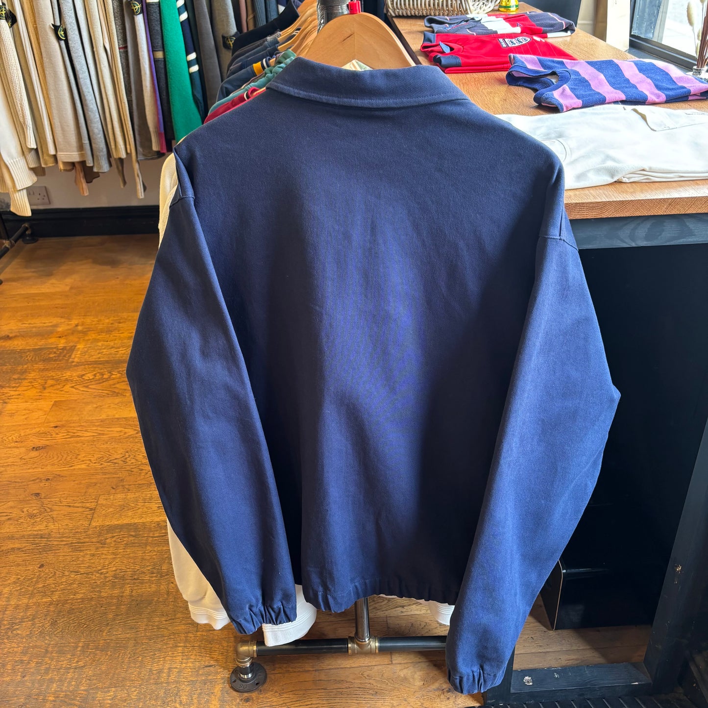 Nike Life Zip Up Harrington Jacket Navy (Large)