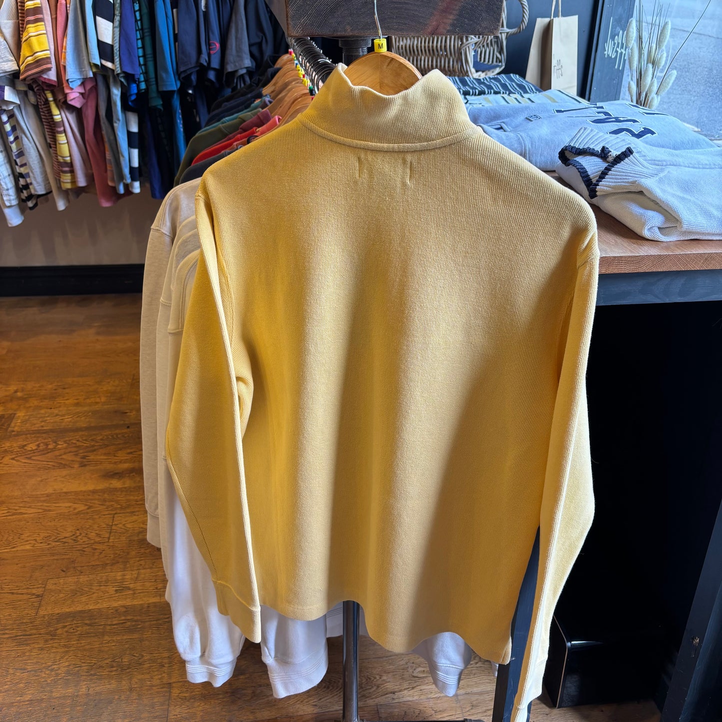 Ralph Lauren Quarter Zip Pullover Jumper Yellow (Medium)