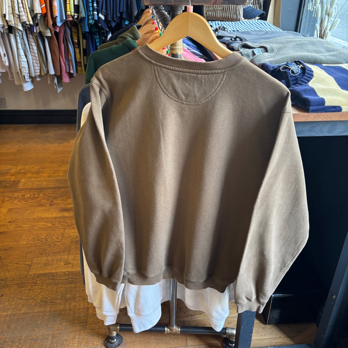 Nike Swoosh 2000s Oversized Sweatshirt Green (Small)
