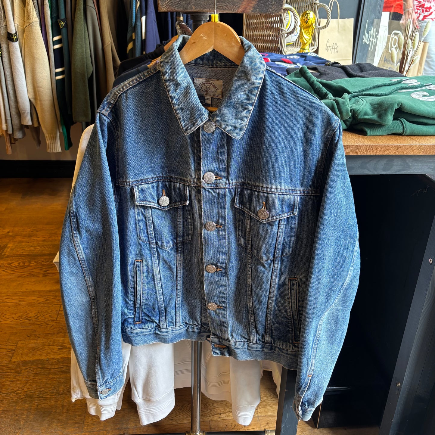 Armani Jeans Button Up Denim Jacket Blue (Medium)