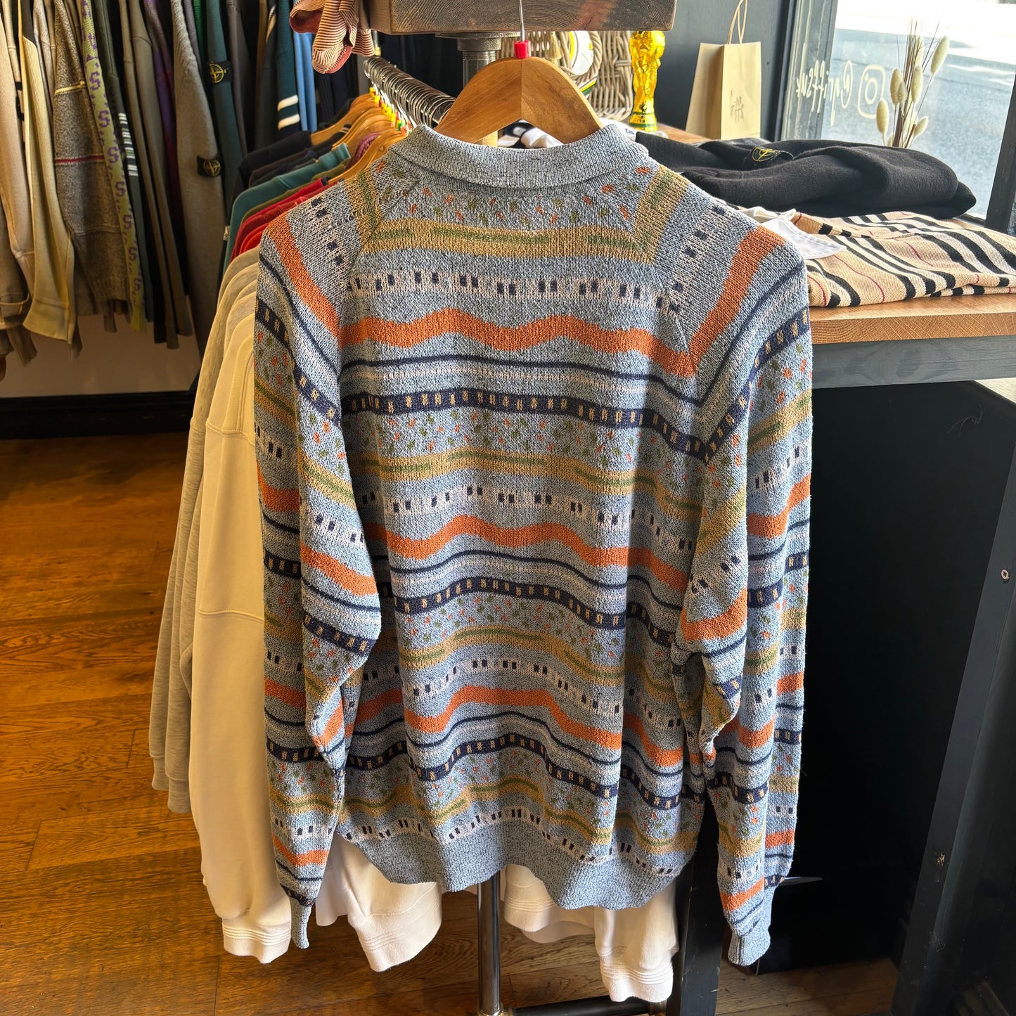 Missoni Sport Italian Pullover Polo Jumper Blue (Large)