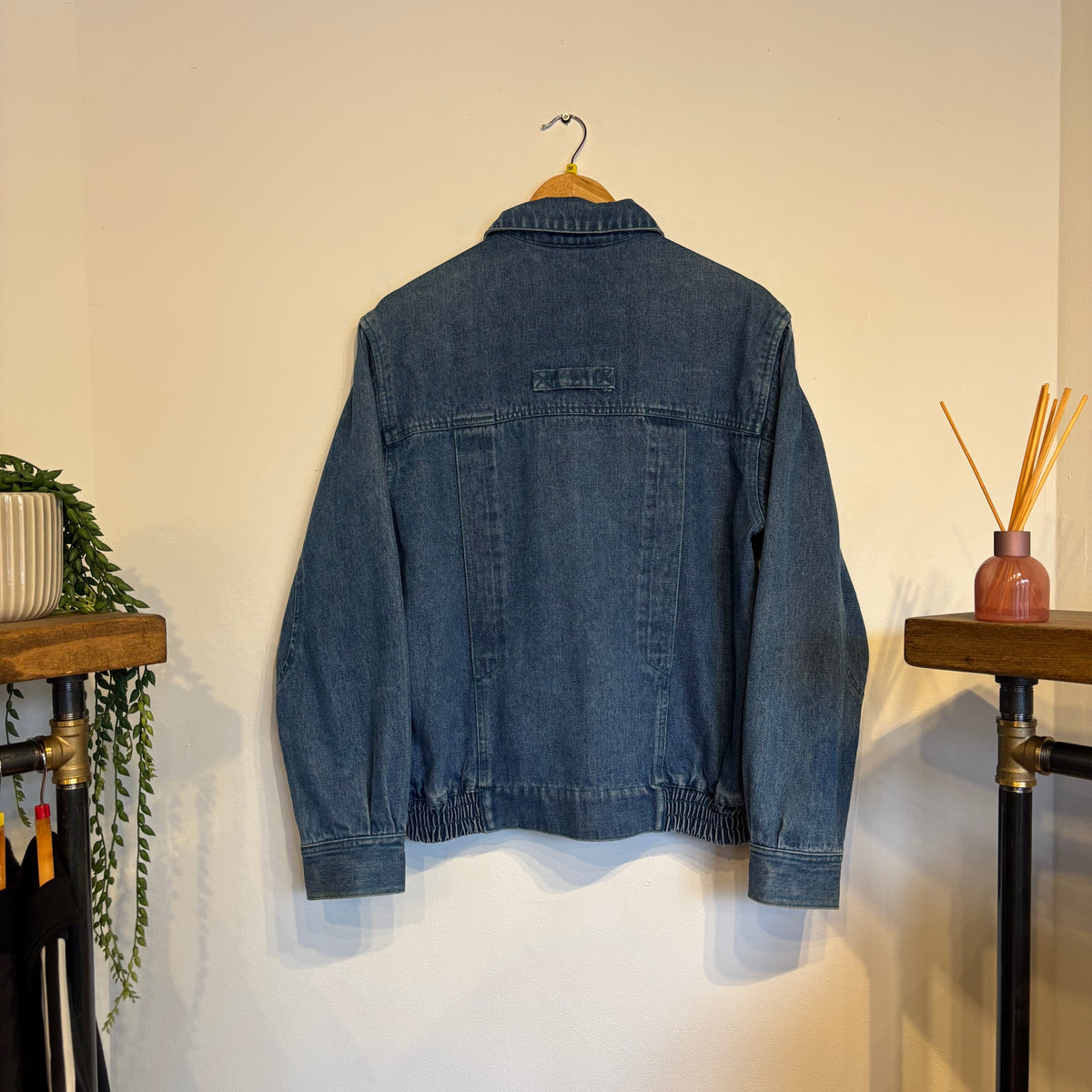 Lacoste Izod Button Up Denim Trucker Jacket Blue (Medium)