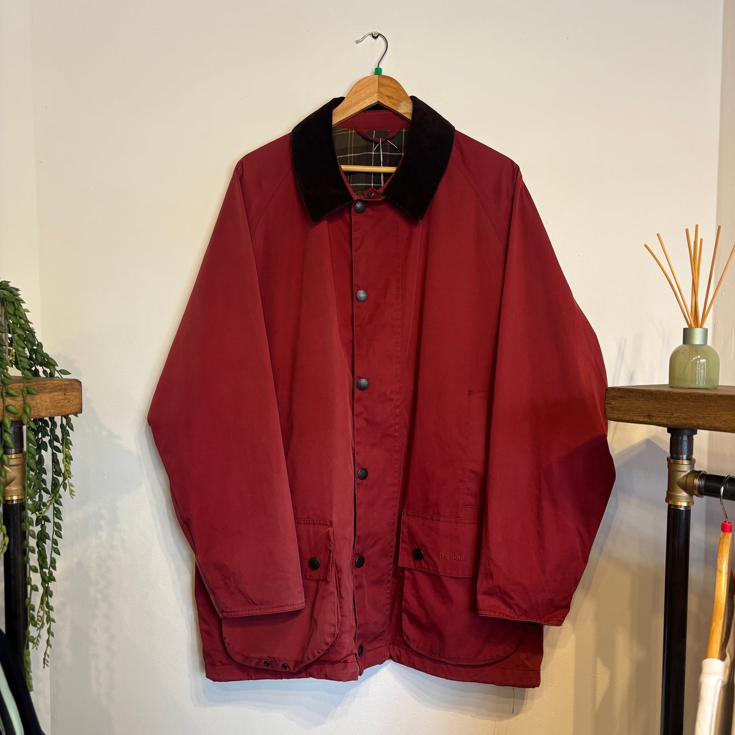 Barbour Lightweight Beaufort Zip Jacket Red (XL)