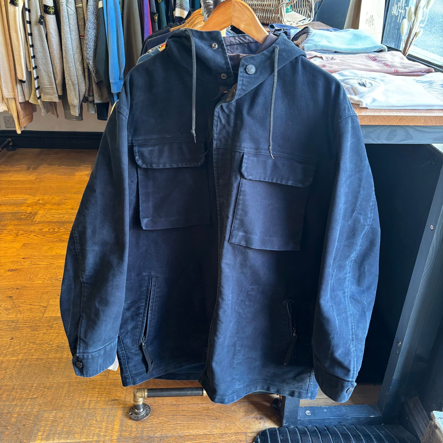 CP Company A/W 1998 Hooded Longline Jacket Navy (XL)