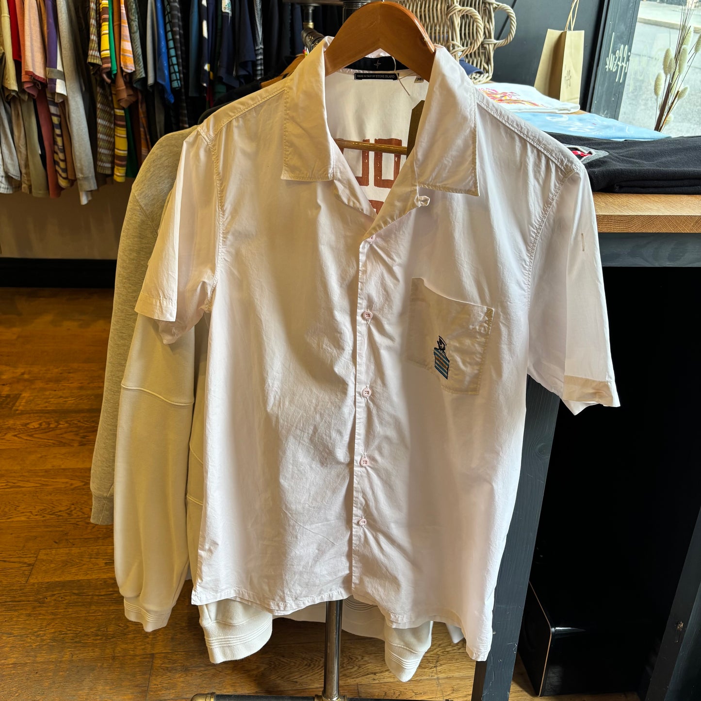 Stone Island Denims Isola Di Pietra Lido Shirt White (Medium)