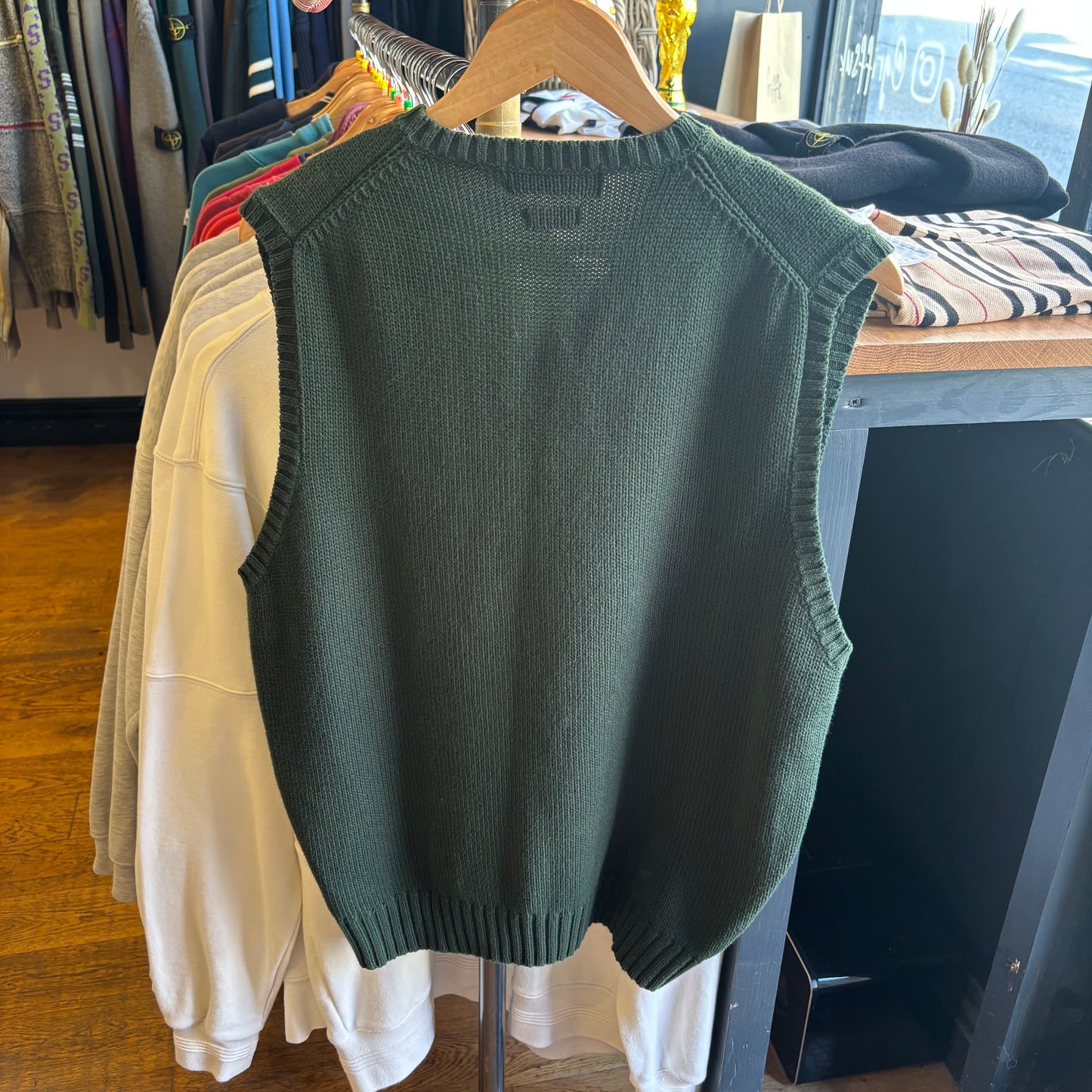 Ralph Lauren Sleeveless Knit Vest Jumper Green (Medium)