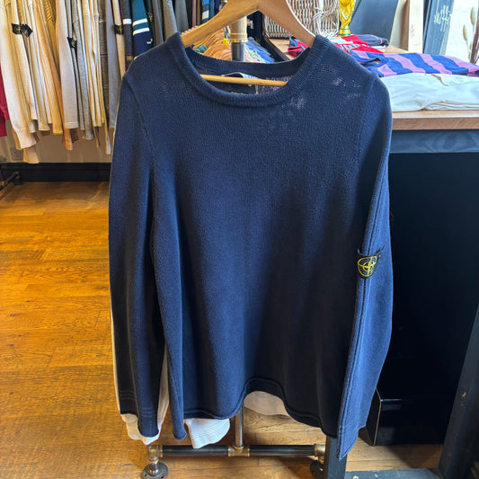 Stone Island S/S 2003 Pullover Knit Jumper Navy (XL)