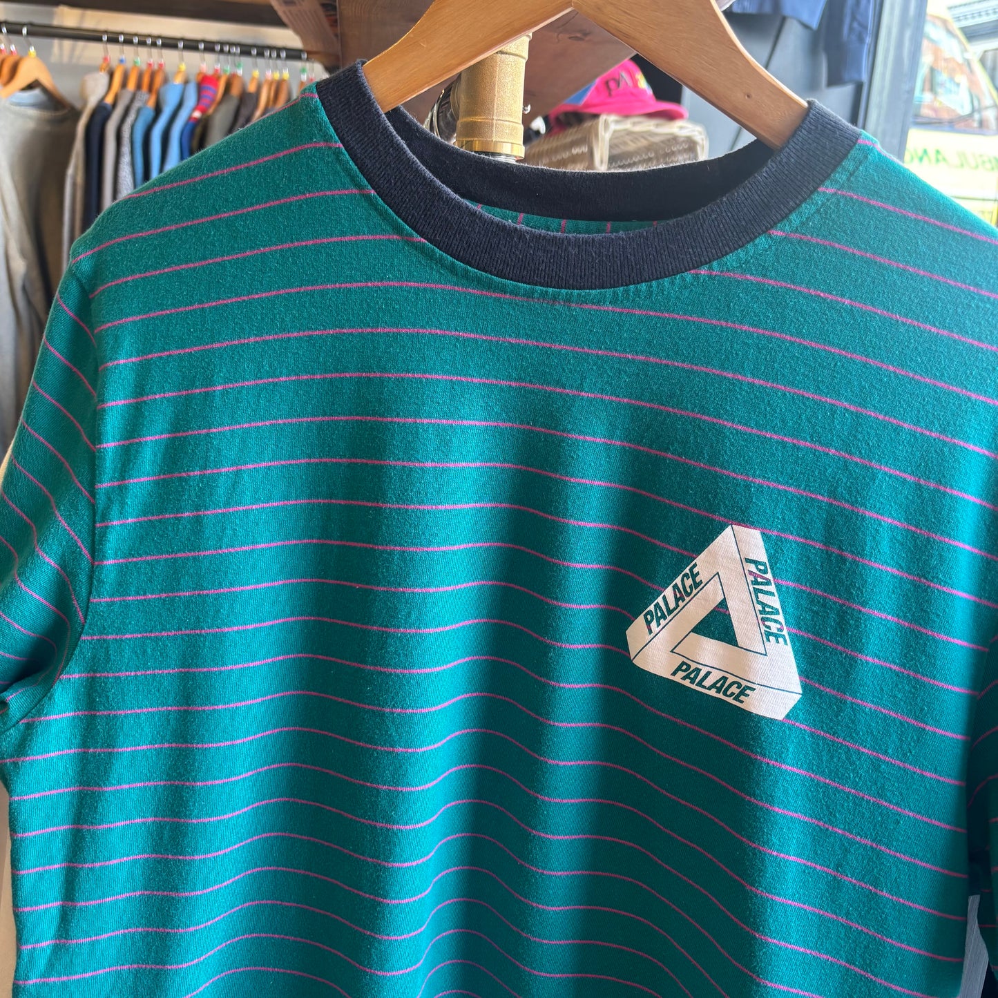 Palace FW17 Petit Stripe 220 T-Shirt Teal (Large)