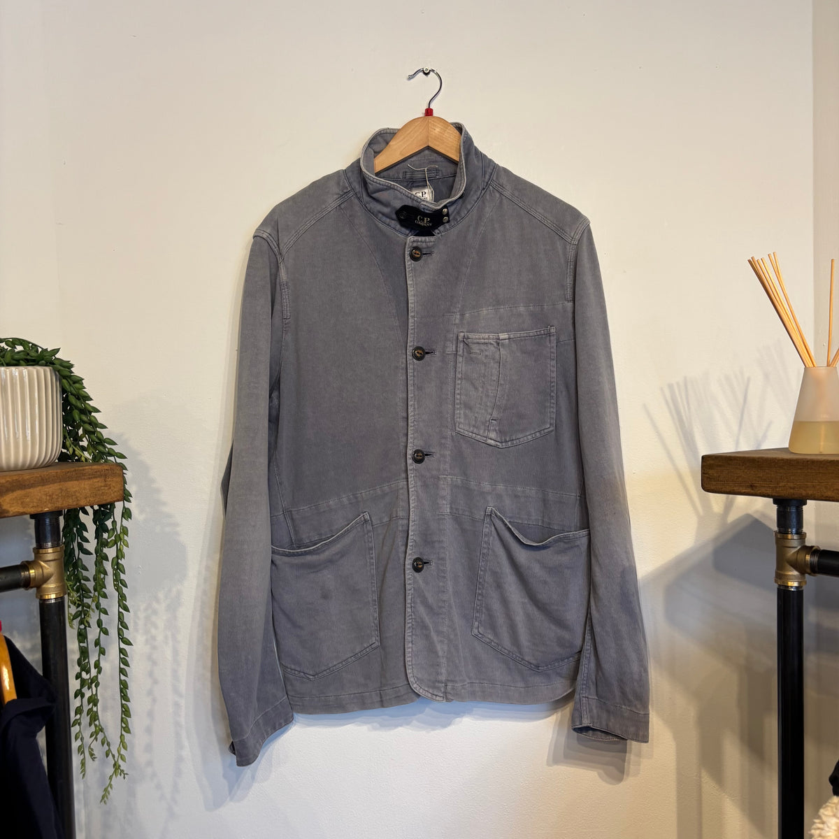 CP Company Multi Pocket Cotton Chore Jacket Light Blue (Large)