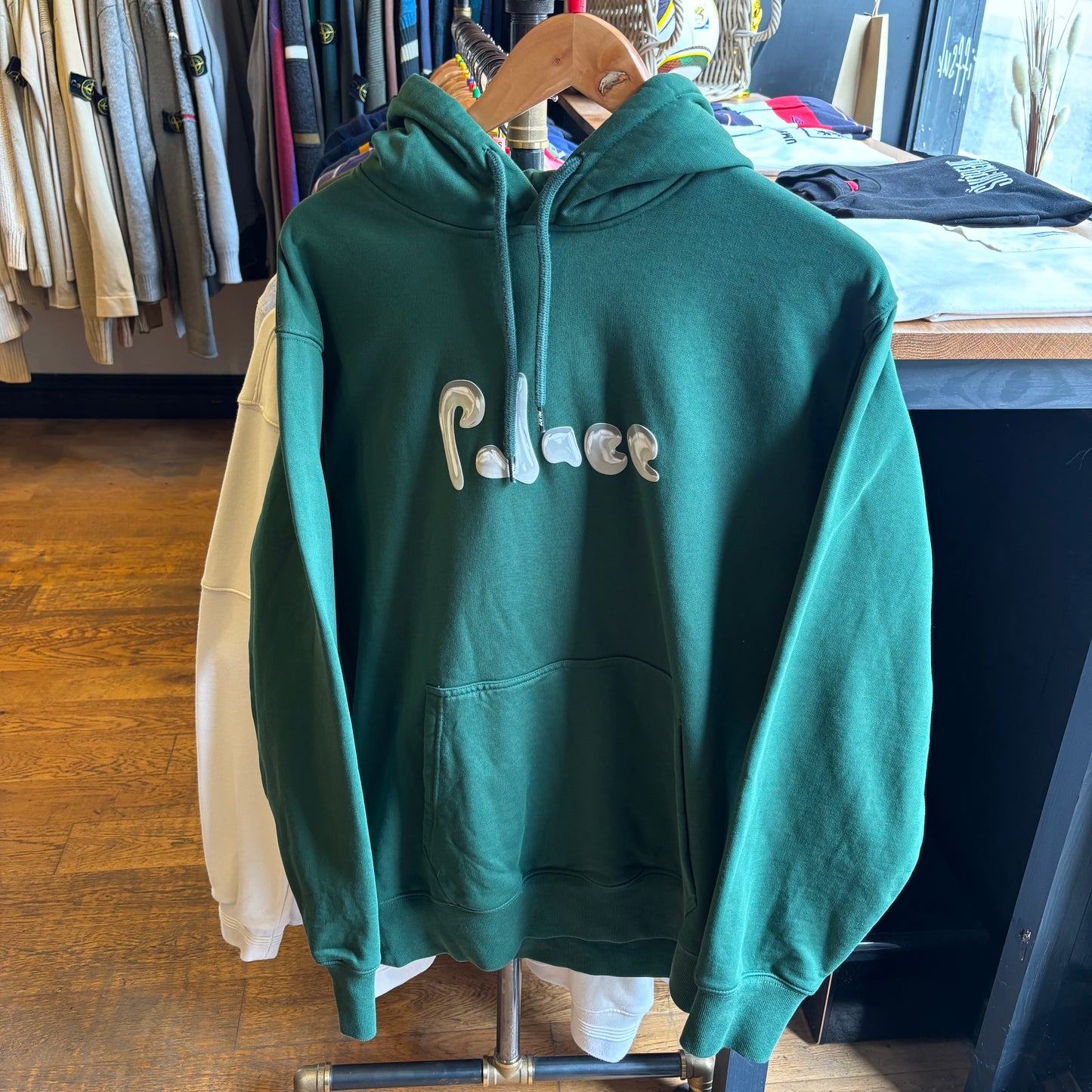 Palace FW23 Liquid Oversized Hoodie Green (Large)