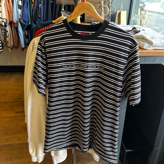 Supreme FW20 Stati Uniti Stripe T-Shirt Black/ White (Large)