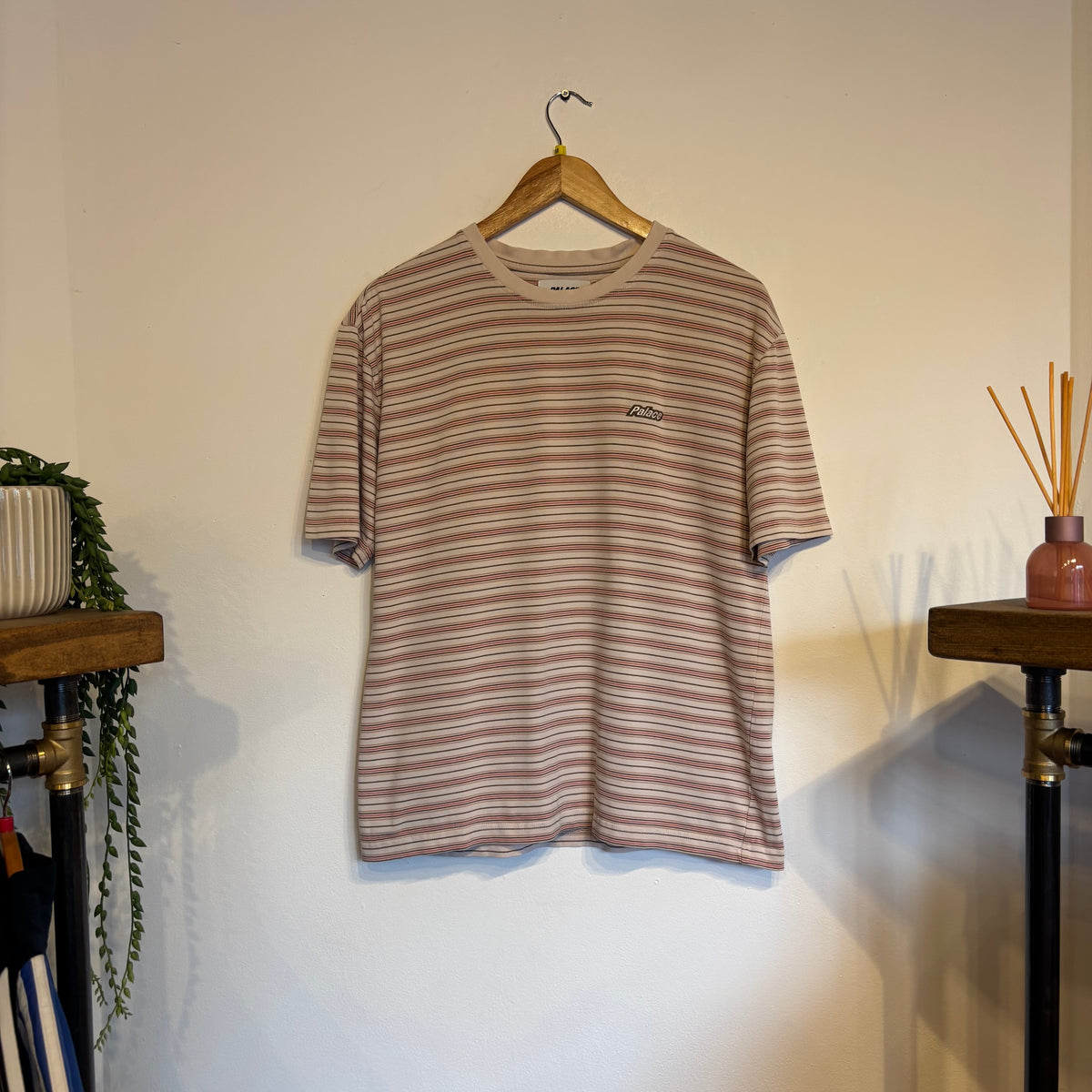 Palace SS24 Boxy Stripe T-Shirt Brown (Medium)