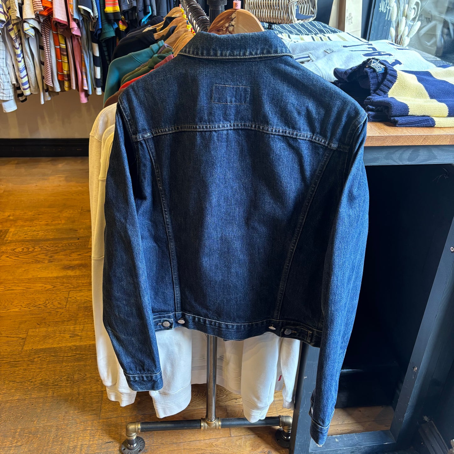 Armani Jeans Button Up Denim Jacket Navy (Small)