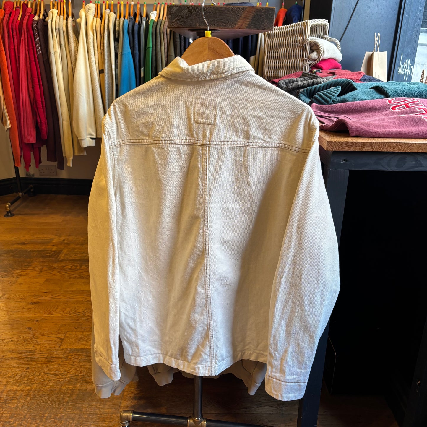 Timberland Denim Button Up Chore Jacket White (Medium)