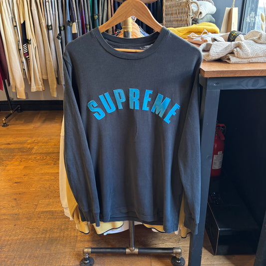 Supreme SS16 Arc Logo Longsleeve T-Shirt Navy (Medium)