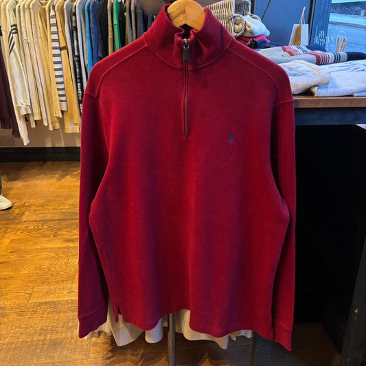 Ralph Lauren Pullover Quarter Zip Jumper Red (Large)