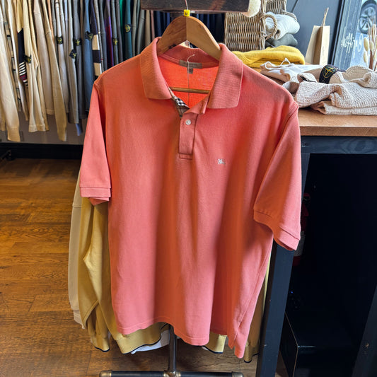 Burberry London Short Sleeve Polo Shirt Orange (Medium)